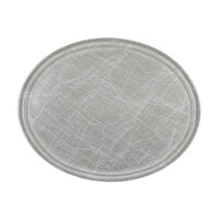 Cambro 2500215 19 1/4" x 24" Oval Abstract Gray Fiberglass Camtray - 6/Case