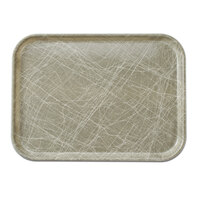 Cambro 1622215 16" x 22" Rectangular Abstract Gray Customizable Fiberglass Camtray - 12/Case