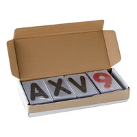 Aarco ROCLTR-1 The Rocker 3 1/2" Character Set with Black Letters and Red Numbers - 354 Characters