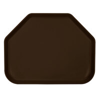 Cambro 1520TR116 14 9/16" x 19 1/2" Trapezoid Brazil Brown Customizable Fiberglass Camtray - 12/Case