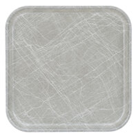 Cambro 1313215 13" x 13" (33 x 33 cm) Square Metric Abstract Gray Customizable Fiberglass Camtray - 12/Case