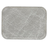 Cambro 1216215 12" x 16 5/16" Rectangular Abstract Gray Customizable Fiberglass Camtray - 12/Case