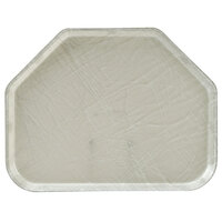 Cambro 1418TR215 14" x 18" Trapezoid Abstract Gray Customizable Fiberglass Camtray - 12/Case