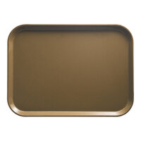 Cambro 926513 8 7/8" x 25 9/16" x 1" Rectangular Bay Leaf Brown Fiberglass Camtray - 12/Case