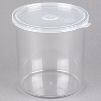 Carlisle Classic 1.2 Qt. Clear Round SAN Plastic Crock with Lid