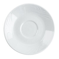 CAC RSV-55 Roosevelt 4 7/8" Super White Porcelain Saucer - 36/Case