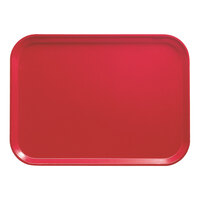 Cambro 57521 4 15/16" x 6 15/16" Rectangular Cambro Red Customizable Fiberglass Camtray - 12/Case