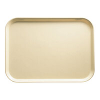 Cambro 16225537 16 1/2" x 22 1/2" Rectangular Cameo Yellow Customizable Fiberglass Camtray - 12/Case