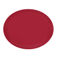 Cambro 2500505 19 1/4" x 24" Oval Cherry Red Fiberglass Camtray - 6/Case