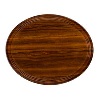 Cambro 2700308 22" x 26 7/8" Oval Burma Teak Fiberglass Camtray - 6/Case