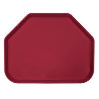 Cambro 1520TR505 14 9/16" x 19 1/2" Trapezoid Cherry Red Customizable Fiberglass Camtray - 12/Case