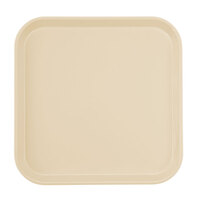 Cambro 1313537 13" x 13" (33 x 33 cm) Square Metric Cameo Yellow Customizable Fiberglass Camtray - 12/Case