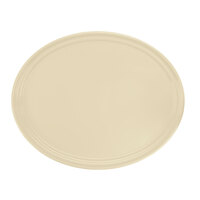 Cambro 2500537 19 1/4" x 24" Oval Cameo Yellow Customizable Fiberglass Camtray - 6/Case