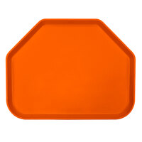 Cambro 1422TR220 14" x 22" Trapezoid Citrus Orange Customizable Fiberglass Camtray - 12/Case