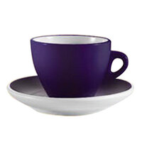 CAC E-75-CBU Venice 7.5 oz. Blue Cup with 5 7/8" Saucer - 36/Case