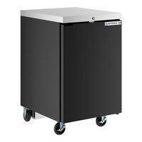 Beverage-Air BB24HC-1-B 24" Black Counter Height Solid Door Back Bar Refrigerator