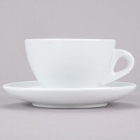 CAC E-11 Venice 11 oz. White Cup with 6 1/2" Saucer - 24/Case