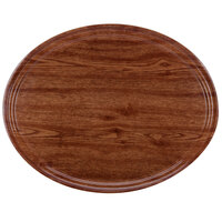 Cambro 2500304 19 1/4" x 24" Oval Country Oak Fiberglass Camtray - 6/Case