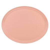 Cambro 2500117 19 1/4" x 24" Oval Dark Peach Fiberglass Camtray - 6/Case