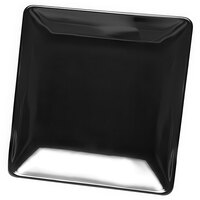 Elite Global Solutions D77SQ Squared Black 7" Square Melamine Plate - 6/Case