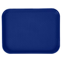 GET FT-18-CB Cobalt Blue 17 1/2" x 14" Customizable Polypropylene Fast Food Tray - 12/Case