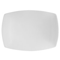 CAC COP-RT12 10 1/2" x 7 3/8" Coupe Bright White Rectangular Porcelain Platter - 24/Case