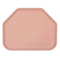 Cambro 1520TR117 14 9/16" x 19 1/2" Trapezoid Dark Peach Customizable Fiberglass Camtray - 12/Case