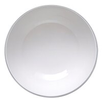 Elite Global Solutions KD504L Viva 8.7 oz. White Round Bowl with Black Trim - 6/Case