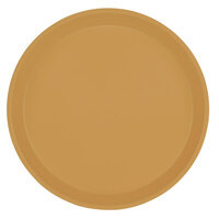 Cambro 1950514 19 1/2" Low Profile Round Earthen Gold Customizable Fiberglass Camtray - 12/Case