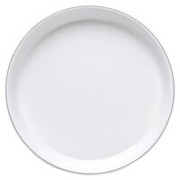 Elite Global Solutions D1106L Viva 6 1/4" White Round Plate with Black Trim - 6/Case