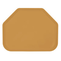 Cambro 1520TR514 14 9/16" x 19 1/2" Trapezoid Earthen Gold Customizable Fiberglass Camtray - 12/Case