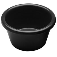 Elite Global Solutions R3SM Melamine Ramekins 3 oz. Black Round Melamine Ramekin - 6/Case