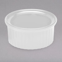 Elite Global Solutions R2 Melamine Ramekins 2 oz. White Fluted Melamine Ramekin - 6/Case