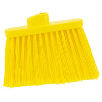 Carlisle 36867EC04 Duo-Sweep 12" Medium Duty Angled Broom Head with Yellow Flagged Bristles