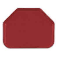 Cambro 1520TR221 14 9/16" x 19 1/2" Trapezoid Ever Red Customizable Fiberglass Camtray - 12/Case