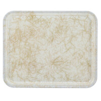 Cambro 3853526 14 3/4" x 20 7/8" (37,5 x 53 cm) Rectangular Metric Galaxy Antique Parchment Gold Fiberglass Camtray - 12/Case