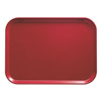 Cambro 16225221 16" x 22" Rectangular Ever Red Customizable Fiberglass Camtray - 12/Case