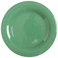 GET WP-5-FG Diamond Mardi Gras 5 1/2" Rainforest Green Wide Rim Round Melamine Plate - 48/Case