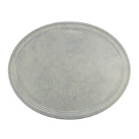 Cambro 2700531 22" x 26 7/8" Oval Galaxy Antique Parchment Silver Fiberglass Camtray - 6/Case