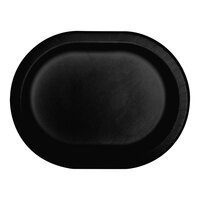 Creative Converting 372605 12" x 9 1/4" Black Velvet Oval Paper Platter - 96/Case