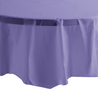 Creative Converting 703268 82" Purple OctyRound Disposable Plastic Table Cover - 12/Case