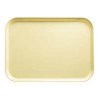 Cambro 3343536 13" x 17" (33 x 43 cm) Rectangular Metric Lemon Chiffon Fiberglass Camtray - 12/Case