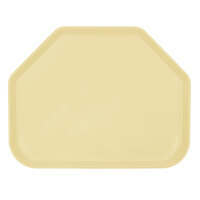 Cambro 1520TR536 14 9/16" x 19 1/2" Trapezoid Lemon Chiffon Customizable Fiberglass Camtray - 12/Case