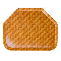 Cambro 1422TR302 14" x 22" Trapezoid Light Basketweave Customizable Fiberglass Camtray - 12/Case