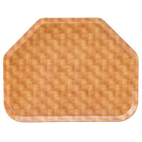 Cambro 1418TR302 14" x 18" Trapezoid Light Basketweave Customizable Fiberglass Camtray - 12/Case