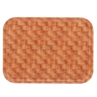 Cambro 1216302 12" x 16 5/16" Rectangular Light Basketweave Customizable Fiberglass Camtray - 12/Case