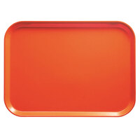 Cambro 3242222 12 1/2" x 16 1/2" (31,9 x 41,9 cm) Rectangular Metric Orange Pizzazz Fiberglass Camtray - 12/Case