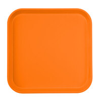 Cambro 1313222 13" x 13" (33 x 33 cm) Square Metric Orange Pizzazz Customizable Fiberglass Camtray - 12/Case