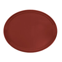 Cambro 2500501 19 1/4" x 24" Oval Real Rust Fiberglass Camtray - 6/Case