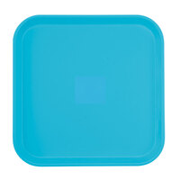 Cambro 1313518 13" x 13" (33 x 33 cm) Square Metric Robin Egg Blue Customizable Fiberglass Camtray - 12/Case